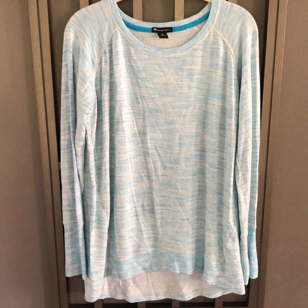Champion lightweight heather blue sweater sweatshirt M